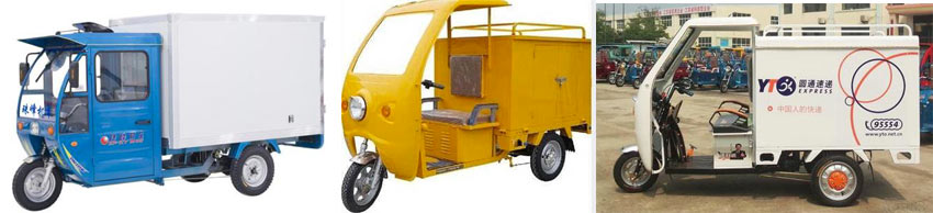 electric tricycle with a carriage deliver small parcels